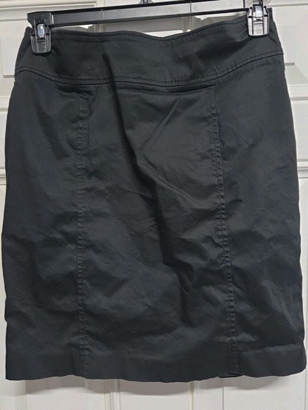 Talbots Skirt Womens sz 10P Solid Black Pencil Straight Office Business Petites